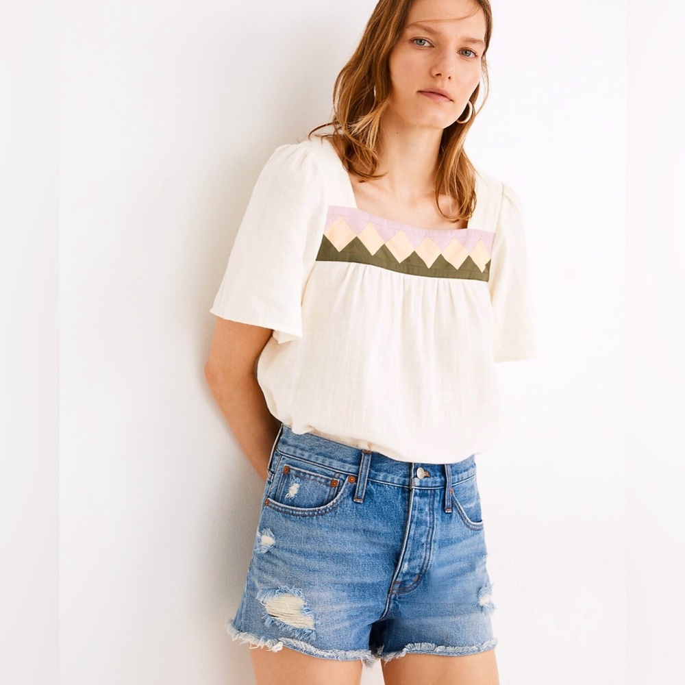 Madewell Relaxed Denim Shorts (Homecrest Wash - Ripped Edition)